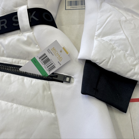 NWT Stunning Michael Kors Belted White Winter Coat Designer MK Jacket M - 2X - Picture 9 of 15